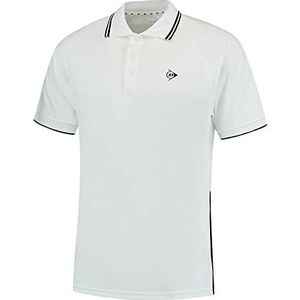 Dunlop Club Polo voor heren, sport, tennis, poloshirt, wit/zwart, wit/zwart, 3XL