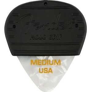 Fender Mojo Grip Picks, Celluloid, maat M, 3-pack, White Moto