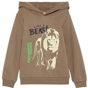 s.Oliver - Sweatshirt - Beige - Ronde Hals - Lange Mouw - Motiefprint