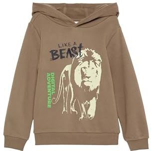 s.Oliver - Sweatshirt - Beige - Ronde Hals - Lange Mouw - Motiefprint