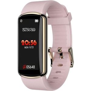Seven S. p. a. A. Smartwatch Seven – herenhorloge voor dames en jongens, fitnesshorloge, waterdicht IP68, stappenteller, hartslagmeter, slaapmonitor, oproep- en oproepmeldingen, GPS-apparaat, Roze,