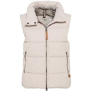 camel active Cropped gewatteerd vest voor dames van gerecycled polyester, amandel, 44