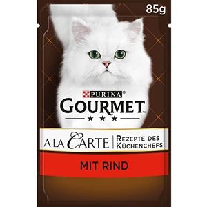 PURINA GOURMET A la Carte Katzenfutter nass, mit Rind und Gemüse, 26er Pack (26 x 85g)