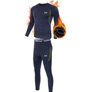MEETYOO Thermische Ondergoed Set Mannen, Lange Functionele Ondergoed Ademende Ondergoed Sport Compressie Pak voor Workout Skiën Running Wandelen