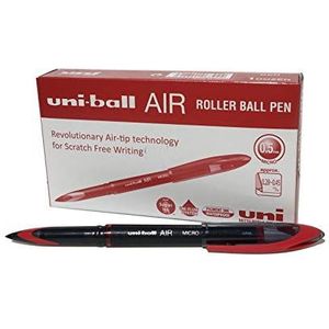 uni-ball Micro Air Rollerball Pen - Rood (Pack van 12)