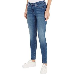 Calvin Klein Jeans Dames Mid Rise Skinny Broek, Denim Donker, 25W / 30L