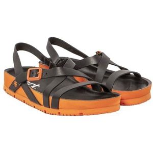 ART 1619 Bordeaux, damessandalen, Nappa, zwart, oranje, 36 EU