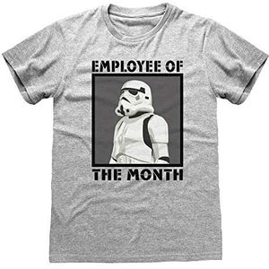 Star Wars Stomtrooper Employee Of The Month T-shirt, Volwassenen, S-2XL, Heather Grey, Officiële Koopwaar
