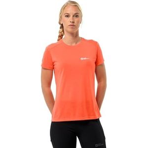 Jack Wolfskin Vonnan S/S T W T-shirt, oranje, dames, Oranje Digitaal, S