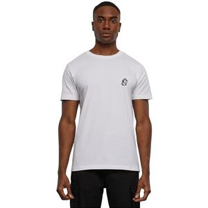 Mister Tee Heren Dice Fire EMB Tee L White, wit, L