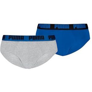 PUMA Everyday Herenbrief (verpakking van 2 stuks), blauw/grijs gemêleerd, S