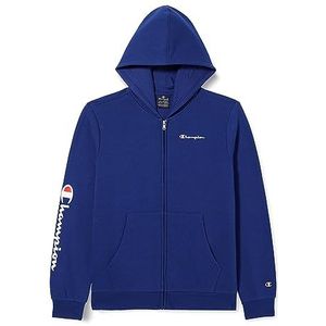 Champion Legacy American Classics B-Maxi-logo Ultralight Powerblend Fleece Full Zip Hoodie voor kinderen en jongeren, Blauw College, 9-10 jaar