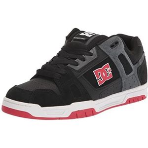 DC Stag Skate-schoenen voor heren, zwart, rood, grijs., 45 EU