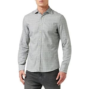 Hackett London Heren Glen Check Flannel Shirt, Grijs/CHRCL, S
