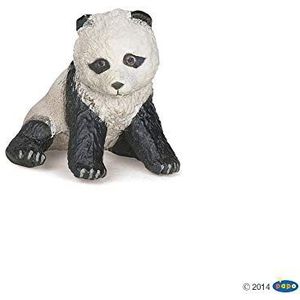 Papo -Handgeschilderde - Figuurtjes -Wild Dierenrijk -Zittende Panda Jong-50135-Verzamelbaar-Voor kinderen - Geschikt voor jongens en meisjes - Vanaf 3 jaar