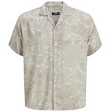 JACK & JONES Heren Jcoinfinity AOP Resort Shirt Ss, Pure kasjmier, L