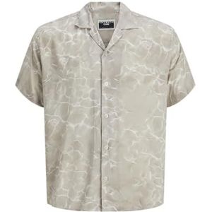 JACK & JONES Heren Jcoinfinity AOP Resort Shirt Ss, Pure kasjmier, L