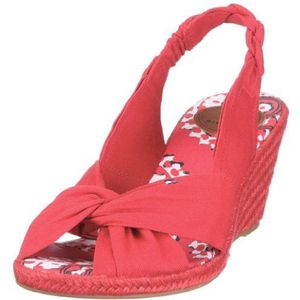 Tommy Hilfiger Mary 1 a, modieuze sandalen voor dames, Rode Rot Hisbiscus, 41 EU