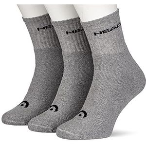 HEAD Unisex Unixex Short Crew Socks, grijs, 43-46 EU