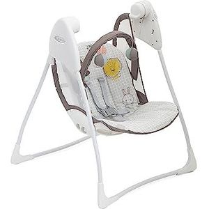 Graco Baby Delight™ babyschommel, vanaf de geboorte tot ca. 9 maanden (9 kg), werkt op batterijen, licht en ruimtebesparend, zitten of liggen, incl. speelboog, Bear Story