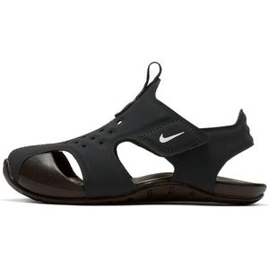 NIKE Sunray Protect 2 (TD) Slide sandalen, uniseks, voor kinderen, Zwart Wit, 19.5 EU
