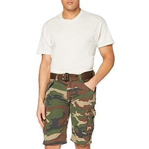 Schott NYC Heren Short Militaire Bermuda Shorts, Camo Kaki 19, 30