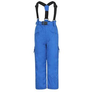 Trespass Marvelous, Blue, 3/4, warme gevoerde waterdichte skibroek met enkelbeenkappen, enkelritssluitingen en zijventilatie voor kinderen, uniseks, meisjes en jongens, 3-4 jaar, blauw