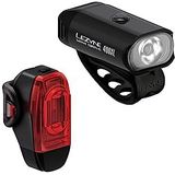 Lezyne Mini Drive 400/femto Paar LED-fietsverlichting, oplaadbaar, USB, unisex, volwassenen, zwart, eenheidsmaat