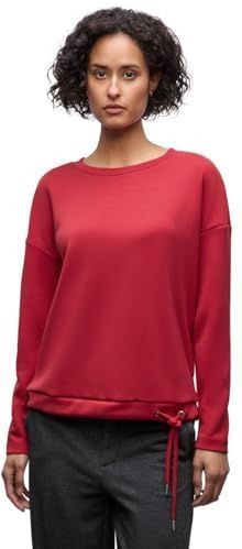Street One Dames Silk-Look shirt in Rood, in size: 34