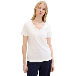 TOM TAILOR T-shirt voor dames, 10315 - Whisper White, XXS