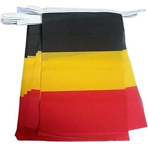 België 6 meter BUNTING Vlag 20 vlaggen 9'' x 6'' - Belgische STRING vlaggen 15 x 21 cm - AZ FLAG
