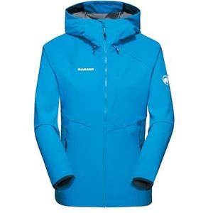 Mammut Softshelljas voor dames, uit de serie Ultimate Comfort, S, blauw, capuchonjas, functionele jas, Glacier Blue, S