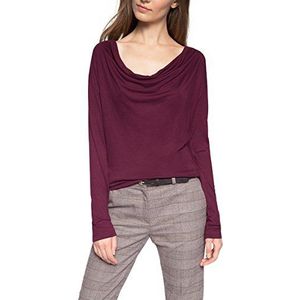 ESPRIT Collection Dames shirt met lange mouwen 095EO1K019, rood (bordeaux red 600), XS