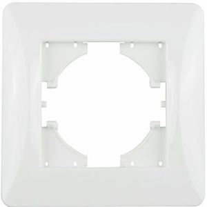 Wit inbouwframe 1 element in minimalistisch design, ideaal voor elektrische installaties en moderne decoratie.