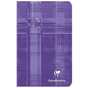 Clairefontaine - Ref 63602C - Staple gebonden Notebook (48 vellen) - 11 x 17cm formaat, vierkante uitspraken, 90gsm geborsteld vellum papier, gelamineerd karton cover - diverse kleuren (Pack van 10)