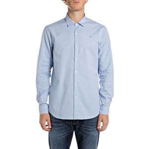 Replay - Casual Shirt - Licht Blauw - Lange Mouwen