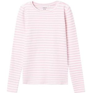 NKFSURAJA XSL LS TOP NOOS, parfait pink/patroon: streep, 134/140 cm