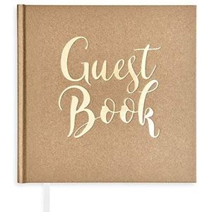 Plantvibes ® Elegant gastenboek, 72 pagina's, hardcover, hoogwaardig papier, vintage gastenboek voor bruiloft, doop of verjaardag, bruiloftsboek, bruiloftsalbum, bruiloftsgastenboek