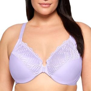 Glamorise Vrouwen Plus Size Front-Close T-Back Wonderwire Onderdraad #1246, 75C