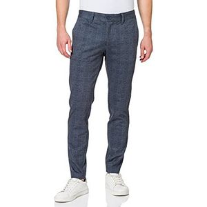 ONLY & SONS Geruite Regular Fit Broek ONSMARK Blauw