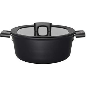 Fiskars Hard Face Braadpan 5L - Zwart - Duurzame anti-aanbaklaag - Geschikt voor alle kookplaten