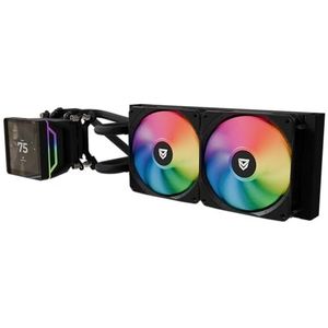 Nfortec Sedna 240 ARGB Kit vloeibare koeling met lcd-display 10,2 cm (4 inch), personaliseerbaar, zwart