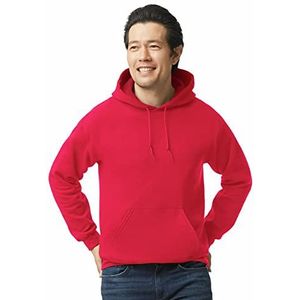 Gildan Heren Heavy Blend Fleece Hooded Sweatshirt, Rood, XL