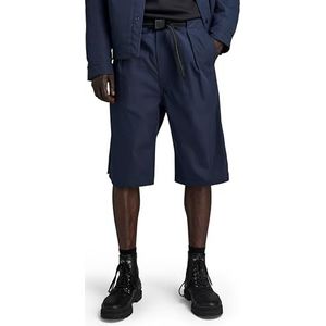 G-STAR RAW Geplooide chino belt short, Blauw (Salute D24312-d517-c742), 28W