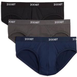 2 (X) IST Micro Speed Dri No Show Slip voor heren, verpakking van 3 stuks, Zwart/Charocal/Varsity, M