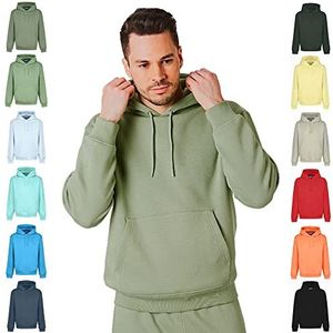 RIPT RCSWT763 Men's Hooded Soft Touch Loungewear Hoodie Sweatshirt Top, Khaki, S