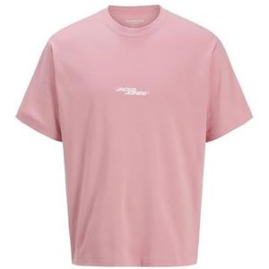 JACK & JONES Heren Jcosago Photo Back Tee Ss Crew Neck, Pink Icing, XXL