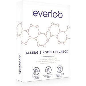 EVERLAB Allergie Complete check, IgE-test op 61 allergenen (levensmiddelen, pollen, dieren, enz.), gedetailleerde evaluatie, zelftest voor thuis
