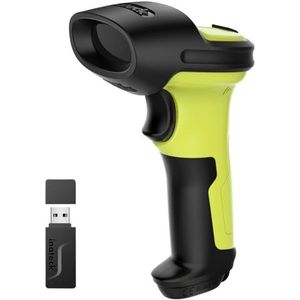Inateck BCST-72 Barcodescanner, 2D Bluetooth, QR-codescanner, draadloos, met AI-app en SDK, 1 lading, 180 dagen stand-by, automatisch snel en nauwkeurig scannen, groen