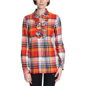 Tommy Hilfiger damesblouse, geruit 1M87603916 / ARNOLD CHK RUFFLE COMBO SHIRT LS